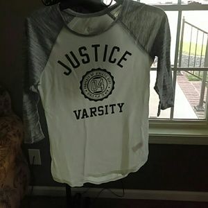 Justice quarter sleeve shirt